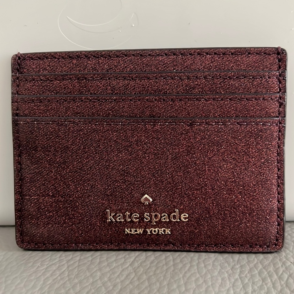 Kate Spade Lola Glitter Small Slim Card Holder